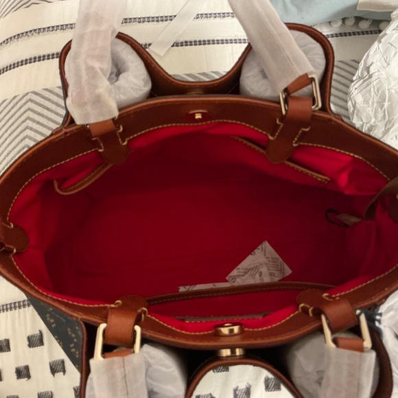 Dooney & Bourke Gretta Brenna Satchel NWT - Navy - Picture 6 of 6